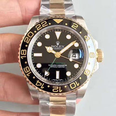 Rolex GMT-Master II Steel Yellow Gold Black Dial 116713
