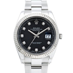 Rolex Datejust Black Diamond Dial 41mm