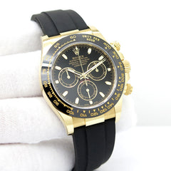 Rolex Daytona Cosmograph Gold Ceramic Bezel Oysterflex 116518