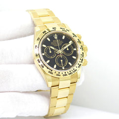Rolex Daytona Cosmograph Gold Black Dial 16528