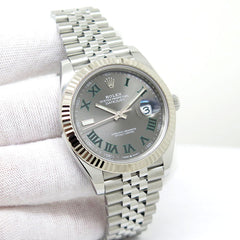 Rolex Datejust II Steel Jubilee Slate Roman Wimbledon 41 mm 126334