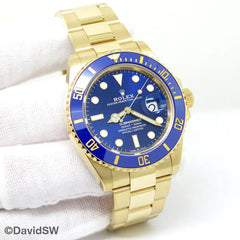 Rolex Submariner Gold Blue Dial Bezel 126618