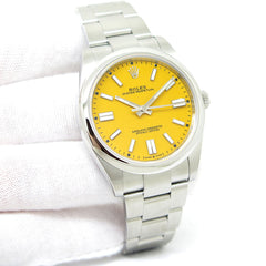 Rolex Oyster Perpetual 36mm Yellow Dial 124300
