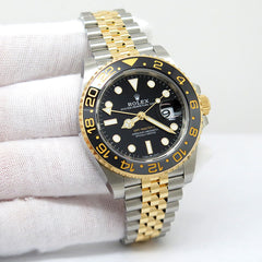 Rolex GMT-Master II Yellow Gold Jubilee Steel Grey Bezel 126713