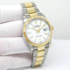 Rolex Datejust 41mm Steel Gold White Dial 126333