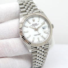 Rolex Datejust 41mm White Dial Steel Jubilee 126334