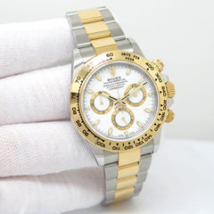 Rolex Daytona Steel Gold White Dial 116503