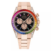 Rolex Daytona Cosmograph Rose Gold Oyster Crystal Dial Rainbow 116595