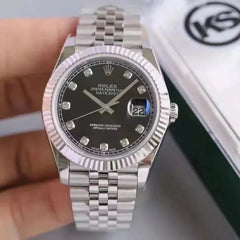 Rolex Datejust Black Diamond Dial Jubilee 41mm