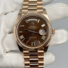 Rolex Day-Date Rose Gold Chocolate Dial 40mm