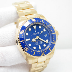 Rolex Deepsea Sea-Dweller 44mm Yellow Gold Blue Dial Unworn 136668