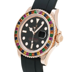 Rolex Yachtmaster Rainbow Gem Stone Haribo Everose Gold 116655