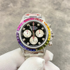 Rolex Daytona Cosmograph Steel Black Dial Rainbow 116598RBOW