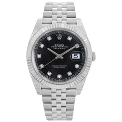 Rolex Datejust Black Diamond Dial Jubilee 41mm