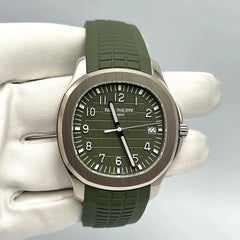 Patek Philippe Aquanaut Date Steel Green Strap 42.2mm 5168G-010