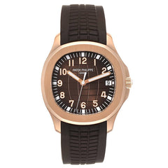 Patek Philippe Aquanaut Date Rose Gold Brown Strap 42.2 mm 5167R