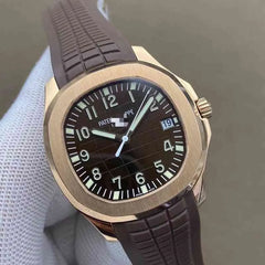 Patek Philippe Aquanaut Date Rose Gold Brown Strap 42.2 mm 5167R
