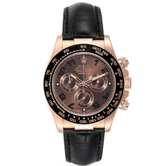 Rolex Daytona Cosmograph Leather Strap Ceramic Bezel 116515