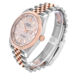 Rolex Datejust 41mm Steel Jubilee Everose Gold Sundust Dial 126331