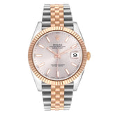 Rolex Datejust 41mm Steel Jubilee Everose Gold Sundust Dial 126331
