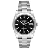 Rolex Datejust II Fluted Bezel Black Dial 41mm 126334