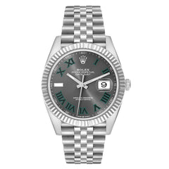 Rolex Datejust II Steel Jubilee Slate Roman Wimbledon 41 mm 126334