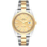 Rolex Datejust 41mm Steel Gold Champagne Dial Oyster 126333