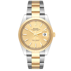 Rolex Datejust 41mm Steel Gold Champagne Dial Oyster 126333