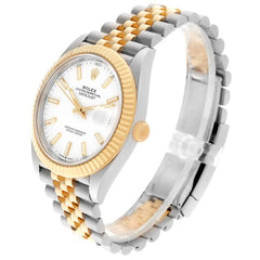 Rolex Datejust 41mm Steel Jubilee Gold White Dial 126333