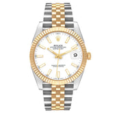Rolex Datejust 41mm Steel Jubilee Gold White Dial 126333