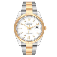 Rolex Datejust 41mm Steel Gold White Dial 126333