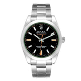 Rolex Milgauss 40mm Green Crystal Black Dial Steel 116400
