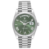 Rolex Day-Date White Gold Olive Green Dial 40mm