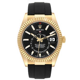 Rolex Sky Dweller Gold Black Dial Oysterflex 336238