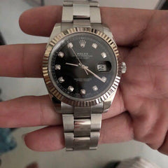 Rolex Datejust Black Diamond Dial 41mm