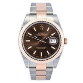 Rolex Datejust II Chocolate Dial Rose Gold 41mm