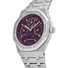 Audemars Piguet Royal Oak Perpetual Calendar Special Purple Dial Crystal Bezel 41mm 26598BC
