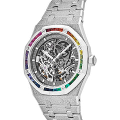 Audemars Piguet Royal Oak Rainbow Double Balance Wheel Openworked Frosted Steel 41mm 15412BC