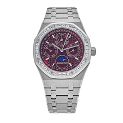 Audemars Piguet Royal Oak Perpetual Calendar Special Purple Dial Crystal Bezel 41mm 26598BC