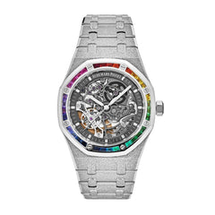Audemars Piguet Royal Oak Rainbow Double Balance Wheel Openworked Frosted Steel 41mm 15412BC